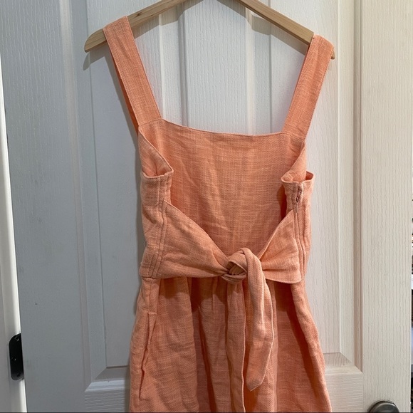 NWT Anthropologie Ingalla Tie Waist Dress Women size 16 peach summer plus size - Picture 8 of 12